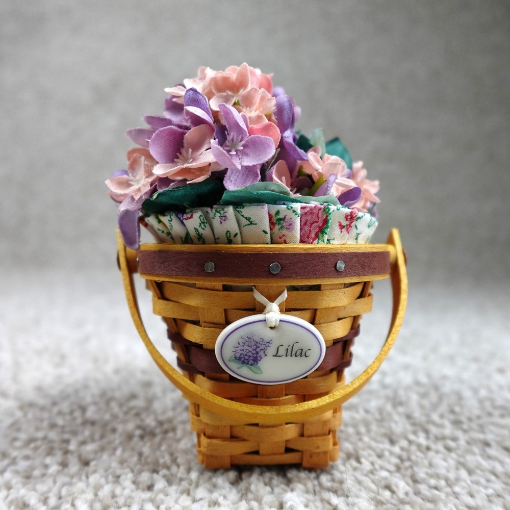 Longaberger 2009 Collectors Club May Series Mini Lilac Basket Set with Box
